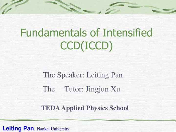 fundamentals of intensified ccd iccd