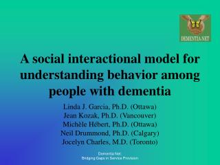 A social interactional model for understanding behavior among people with dementia