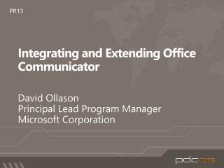 Integrating and Extending Office Communicator