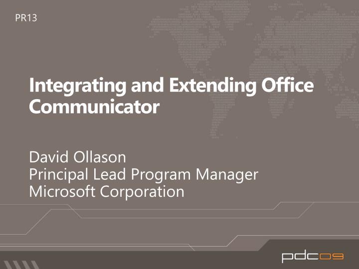 integrating and extending office communicator