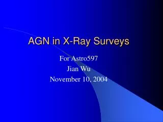 AGN in X-Ray Surveys