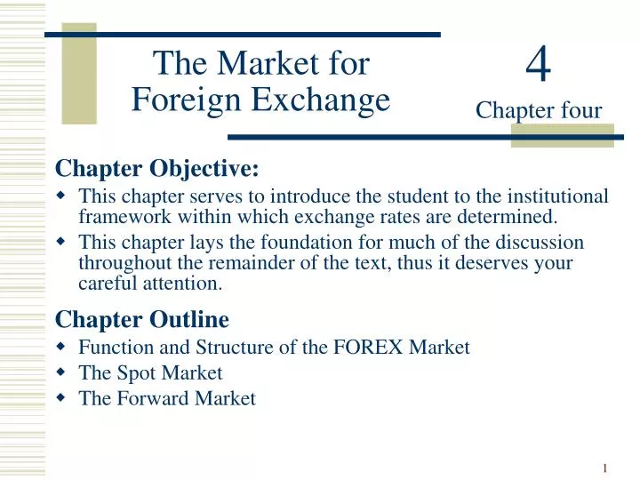 the market for foreign exchange