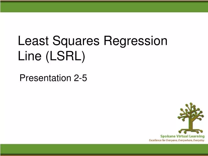 least squares regression line lsrl