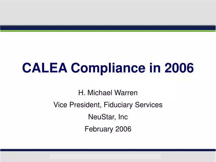 calea compliance in 2006