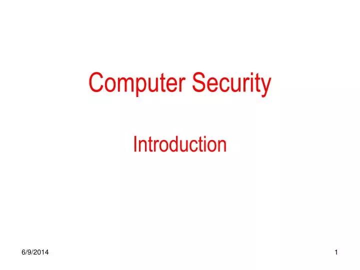 computer security introduction