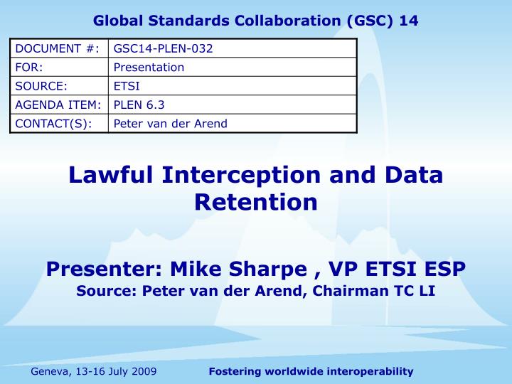 lawful interception and data retention