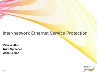 Inter-network Ethernet Service Protection