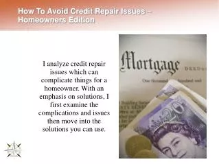 How To Avoid Credit Repair Issues – Homeowners Edition