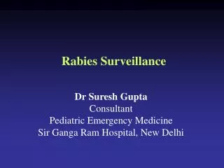 Rabies Surveillance