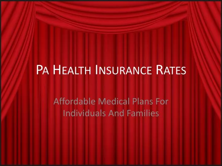 pa health insurance rates
