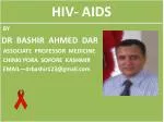 AIDS BY DR BASHIR SOPORE KASHMIR