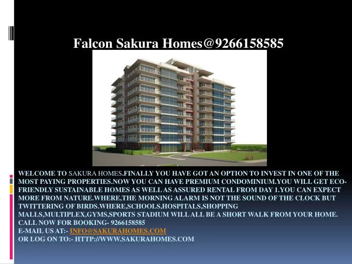 falcon sakura homes@9266158585