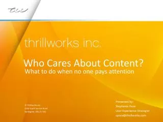 Who Cares About Content? - CALL Conference 2012