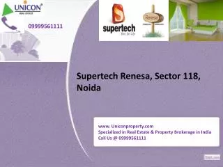 Supertech Renesa - Call us @ 09999561111