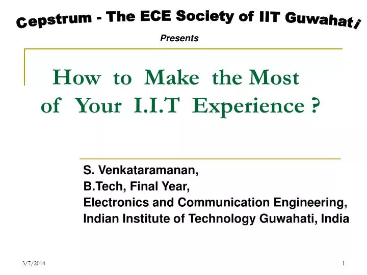 how to make the most of your i i t experience