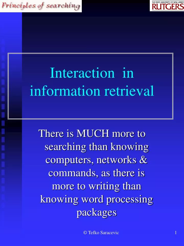 interaction in information retrieval