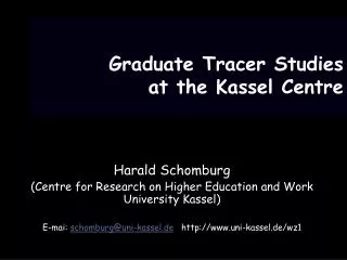 Graduate Tracer Studies at the Kassel Centre