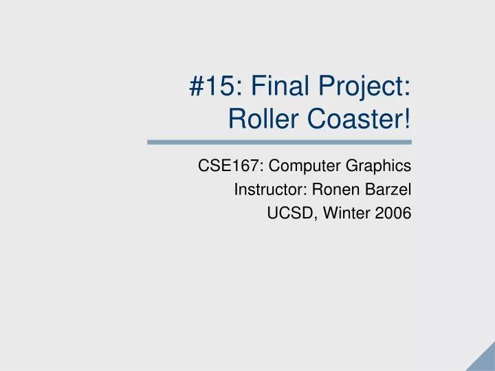 15 final project roller coaster