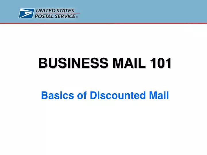basics of discounted mail