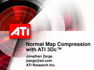 Normal Map Compression with ATI 3Dc™