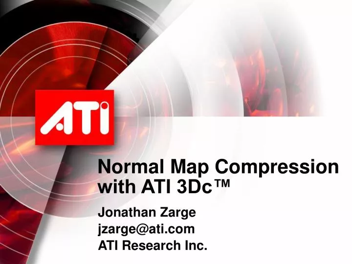 normal map compression with ati 3dc