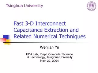 Fast 3-D Interconnect Capacitance Extraction and Related Numerical Techniques