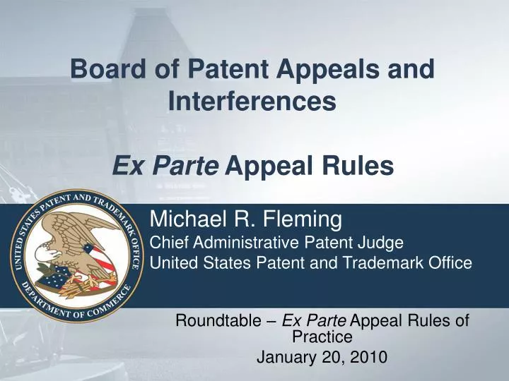board of patent appeals and interferences ex parte appeal rules