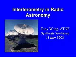 Interferometry in Radio Astronomy