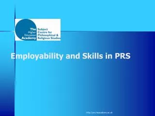 Employability and Skills in PRS