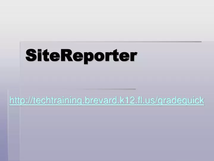 sitereporter