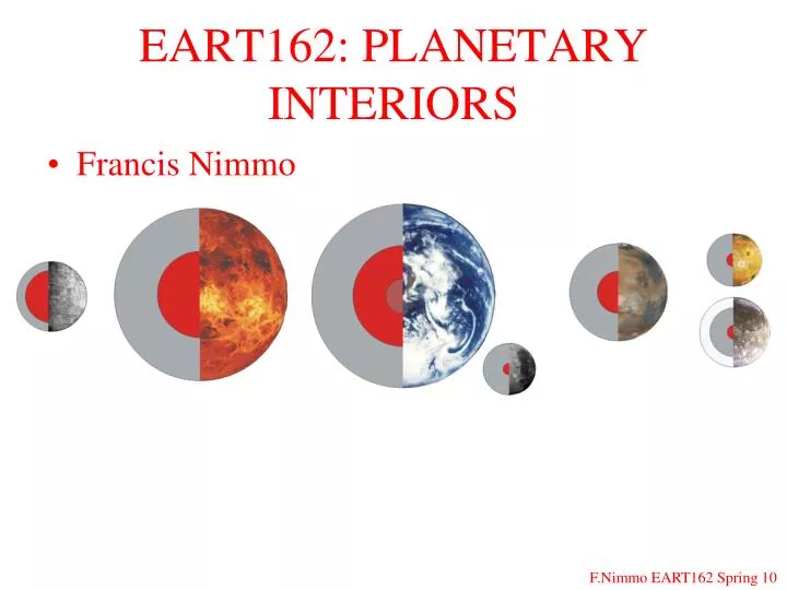 eart162 planetary interiors