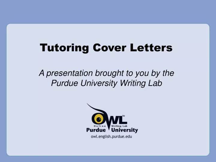 tutoring cover letters