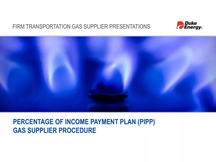 percentage of income payment plan pipp gas supplier procedure