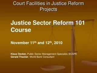 Court Facilities in Justice Reform Projects