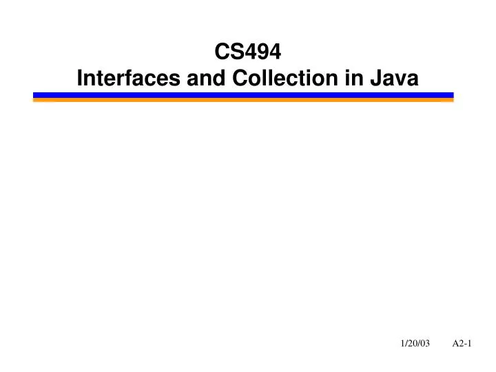 cs494 interfaces and collection in java