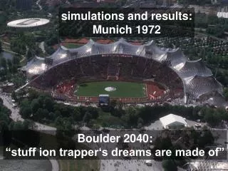 simulations and results: Munich 1972