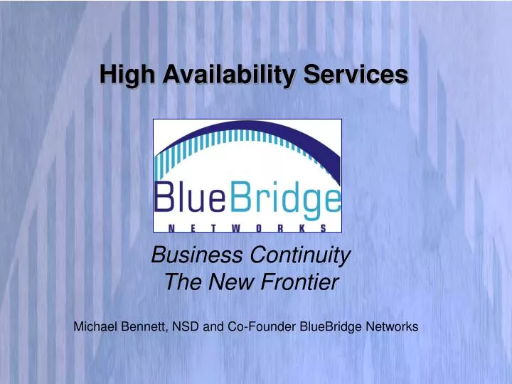 business continuity the new frontier