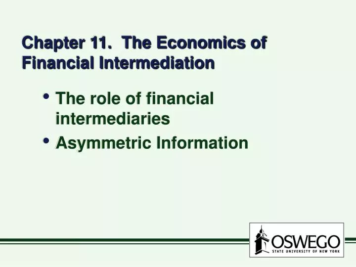 chapter 11 the economics of financial intermediation