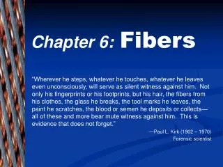 Chapter 6: Fibers