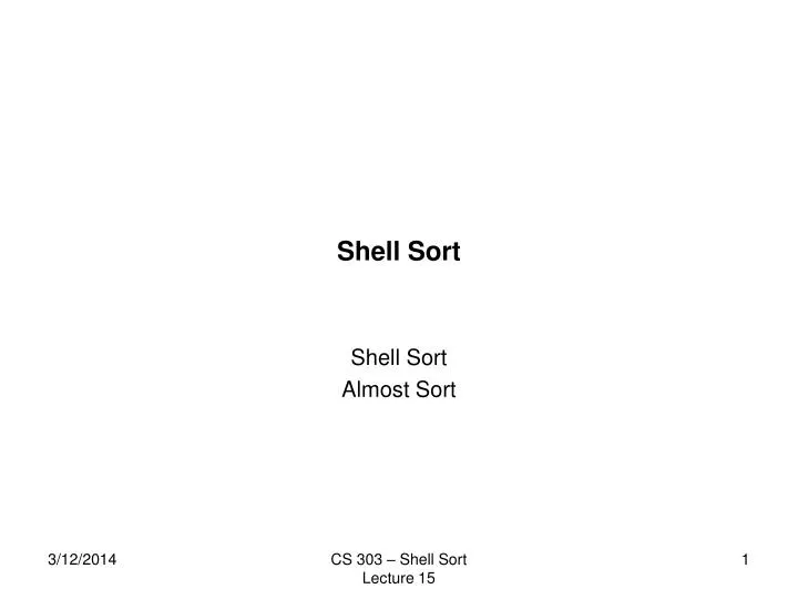 shell sort