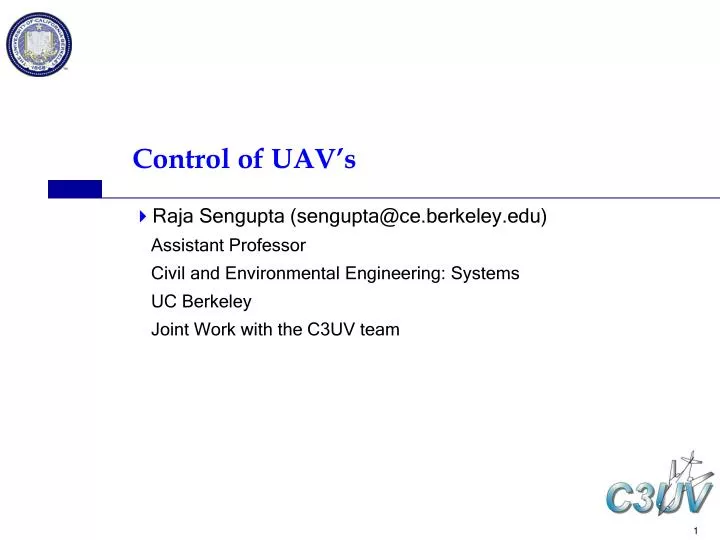 control of uav s