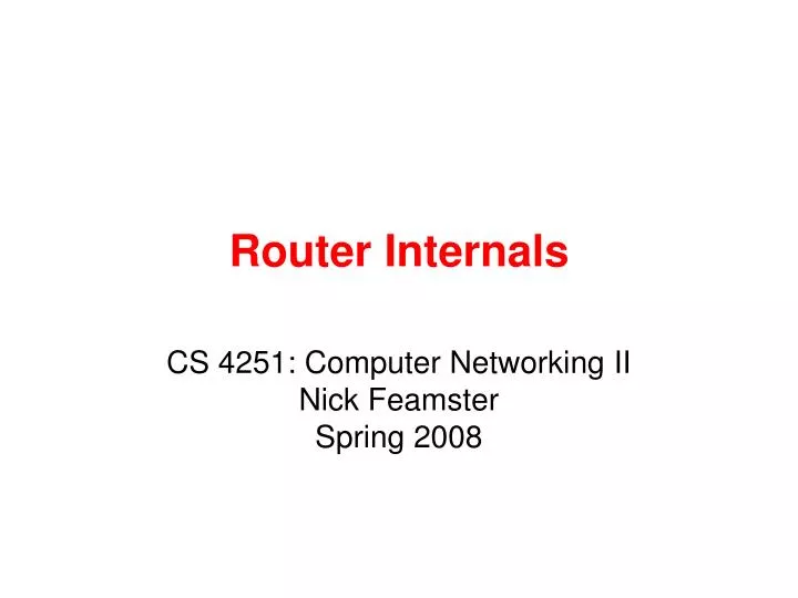 router internals