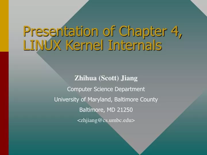 presentation of chapter 4 linux kernel internals