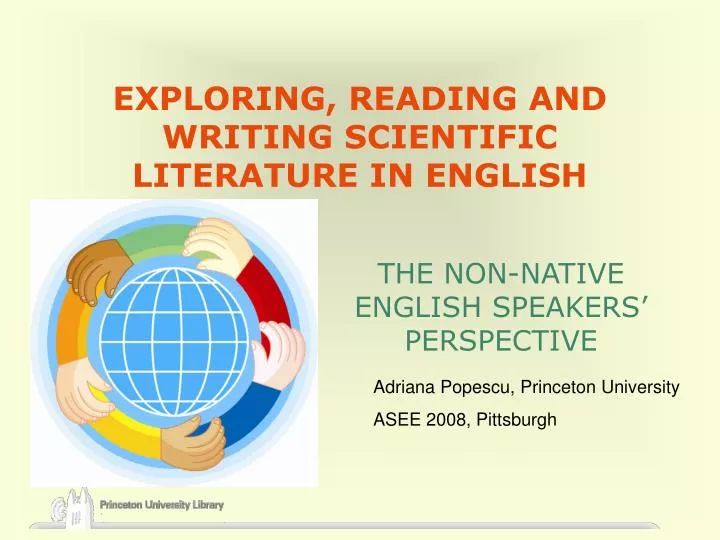 exploring reading and writing scientific literature in english