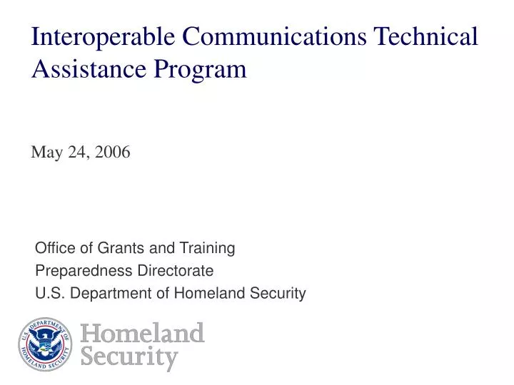interoperable communications technical assistance program may 24 2006