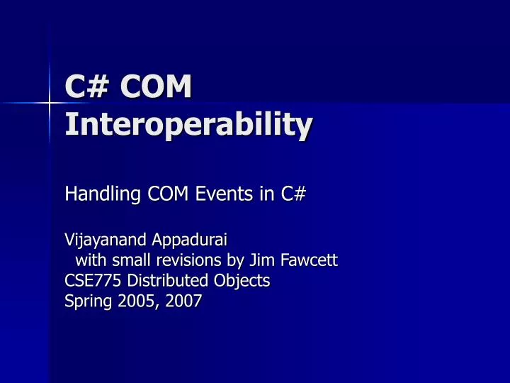 c com interoperability