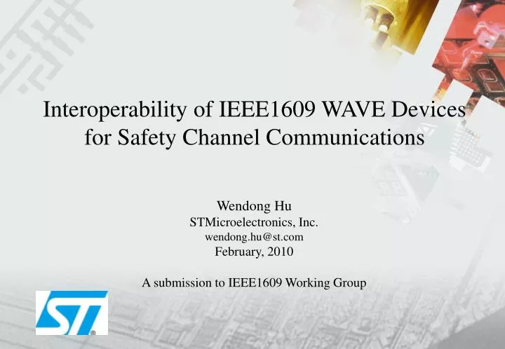 interoperability of ieee1609 wave devices for safety channel communications