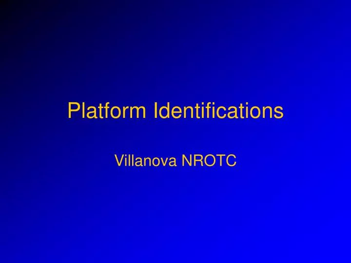 platform identifications