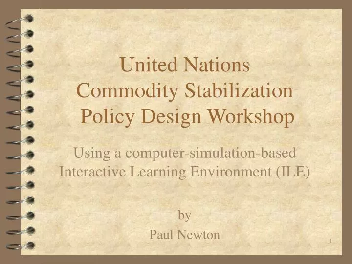 united nations commodity stabilization policy design workshop