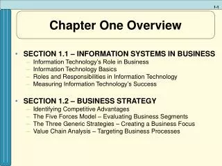Chapter One Overview